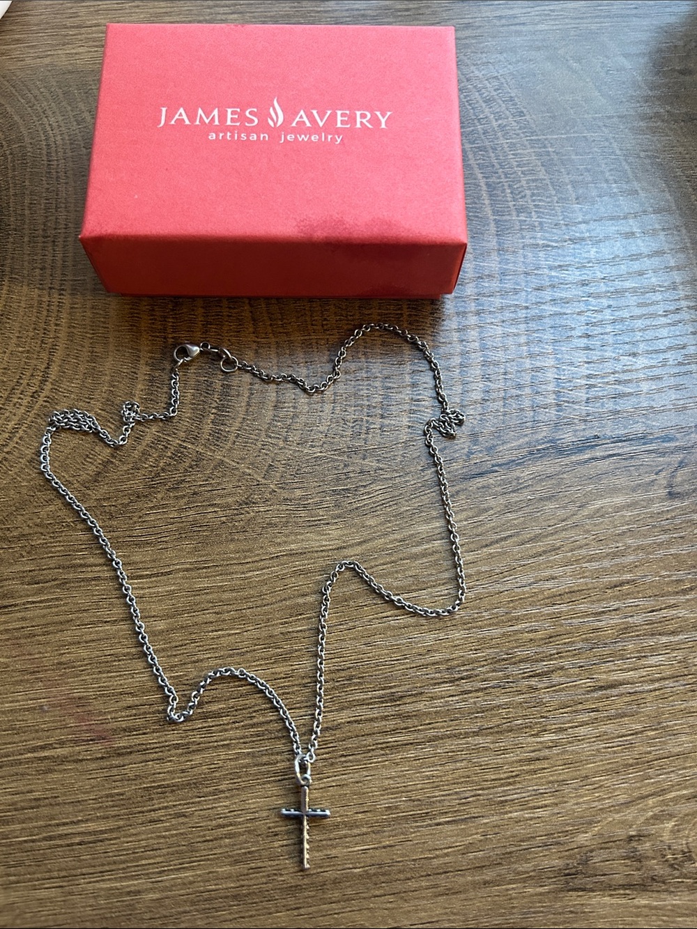 James Avery Silver Cross Pendant Necklace